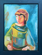 <em>Boy with blue eyes</em>, 37”x28”, oil on canvas