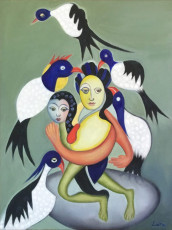 <em>The bird’s</em>, 24”x14”, oil on canvas